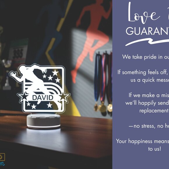 Personalized Runner LED Night Light for Athletes - Picture 6 of 8